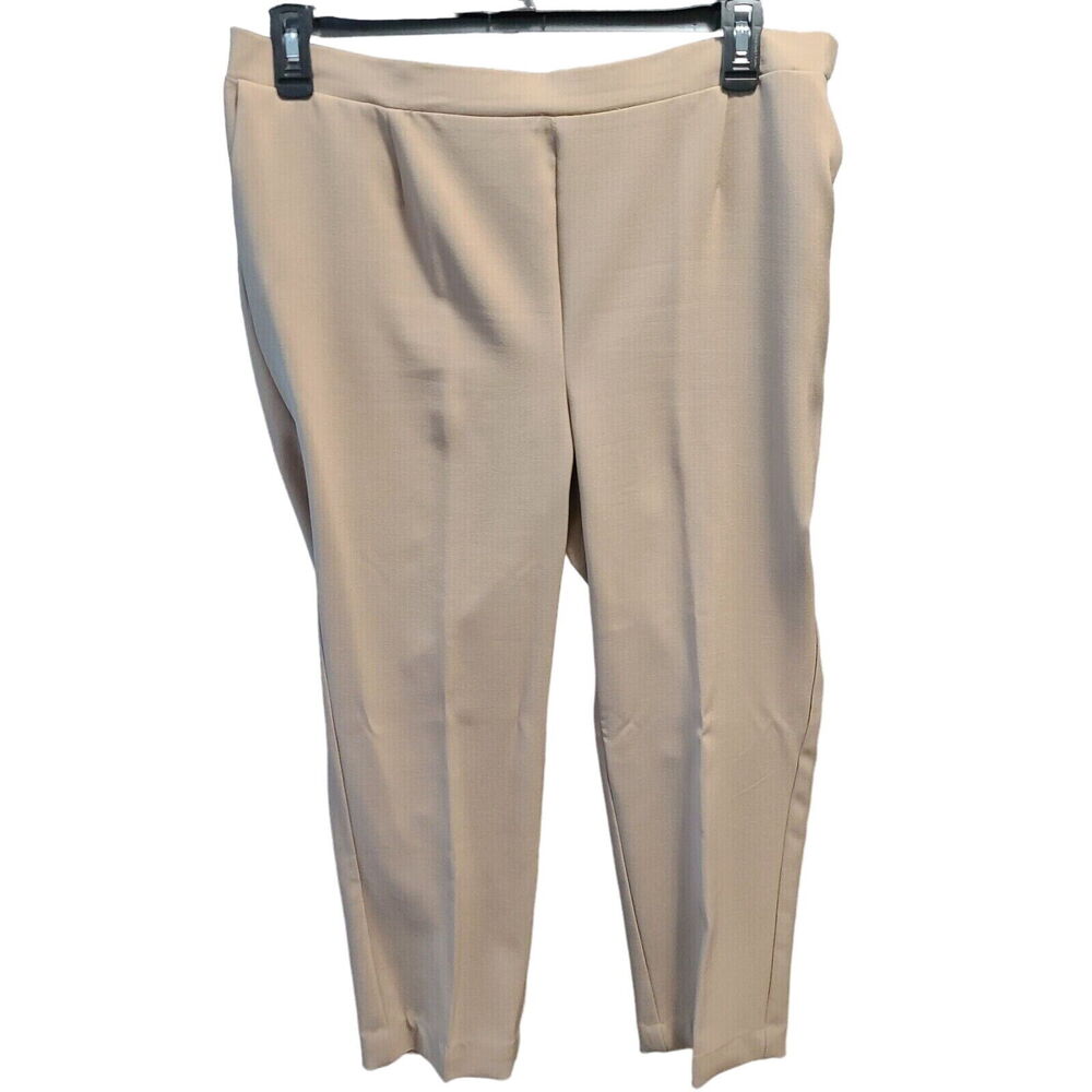 Allison Daley Womens Pants Brown Size 18W Polyester Blend Stretch Pockets